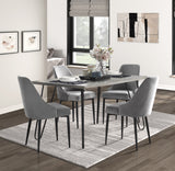 Grey Modern Sleek Design 5pc Dining Set Table