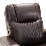 Recliner with USB Charging Port and Hidden Arm Storage 2 Cup Holders Design and 360° Swivel Tray