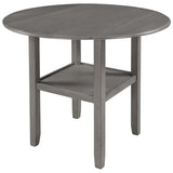 Farmhouse 3 Piece Round Counter Height Kitchen Dining Table Set