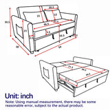 Convertible Sofa Bed, 3-in-1 Versatile Velvet Double Sofa