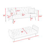 Love seat sofa, American retro beige velvet