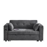 Pull-Out Sleeper Sofa Bed Double Seat Recliner Sofa Bed