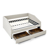 Full Size Daybed with Two Drawers Trundle