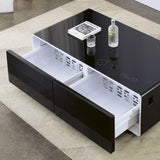Black Smart Coffee Table Fridge