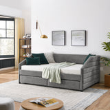 Full Size Daybed with Two Drawers Trundle