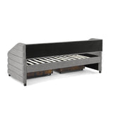 Twin Size Daybed with Two Drawer Trundle