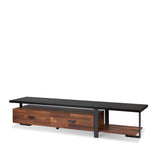 TV Stand in Walnut & Black