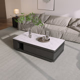 Long Black-White Coffee Table
