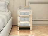 Silver Mirrored Nightstand