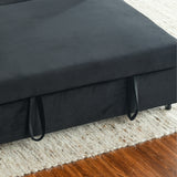 Convertible Sofa Bed, 3-in-1 Versatile Velvet Double Sofa