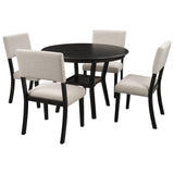 5-Piece Kitchen Dining Table Set Round Table