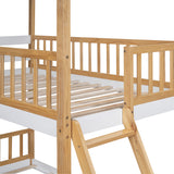 Twin Over Twin Bunk Bed Wood Bed