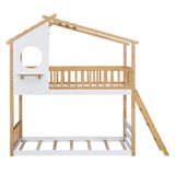 Twin Over Twin Bunk Bed Wood Bed