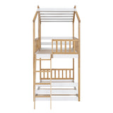 Twin Over Twin Bunk Bed Wood Bed