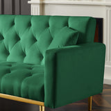 GREEN Convertible Folding Futon Sofa Bed , Sleeper Sofa Couch for Compact Living Space.