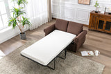 Orisfur Pull Out Sofa Bed  Loveseat Sleeper with Twin Size Memory Mattress for Living Room Spaces