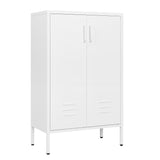 Suitable for steel storage cabinets in living rooms, kitchens, and bedrooms, 2 door miscellaneous storage cabinet, garage tool storage cabinet, and office file cabinet，2 movable partitions