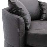 Modern Akili swivel accent chair barrel chair