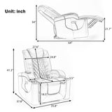 Power Motion Recliner with USB Charge Port and Cup Holder -PU Lounge chair for Living Room,Black(Old Sku:PP194010BAA）