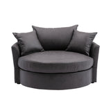 Modern Akili swivel accent chair barrel chair