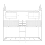 Twin over Twin Size Metal Low Bunk Beds