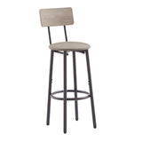 JHX Bar Table Set with 2 Bar stools PU Soft seat with backrest