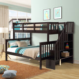 Stairway Twin-Over-Full Bunk Bed with Storage