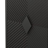 31.50" Modern 2 Door Wooden Cabinet with Featuring Two-tier Storage, for Office, Dining Room and Living Room, Painted in Black