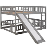 Grey Bunk Bed with Slide