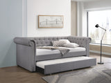 Justice Daybed & Trundle (Twin Size), Smoke Gray Fabric