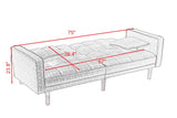 FUTON SLEEPER SOFA WITH 2 PILLOWS YELLOW FABRIC（same as W223S00033、W223S00584、W223S00993）