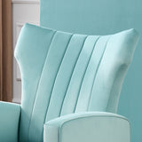 Modern Velvet Accent Chair with Arms, Wingback Reading Chair