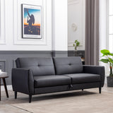 Black Folding Flat folding Sofa Bed with Storage Box