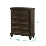 Queen 6 Piece Storage Bed in Walnut made with Engineered Wood