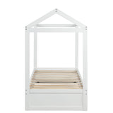 House Bed with Trundle, can be Decorated,White(Old SKU:SM000103AAK)