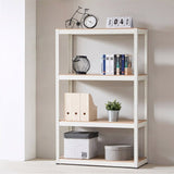 Storage Rack Shelving Unit Storage Shelf Steel Garage Utility Rack 4-Shelf Adjustable Shelves Heavy Duty Display Stand for Books, Kitchenware, Tools Boltless Assembly (Black)
