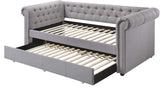 Justice Daybed & Trundle (Twin Size), Smoke Gray Fabric
