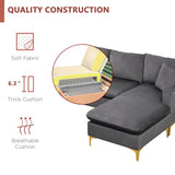 Grey Sectional Sofa with Ottoman