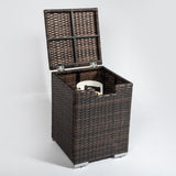 Outdoor Gas Fire Pit  Square Fire Pit Table with Propane Tank Cover