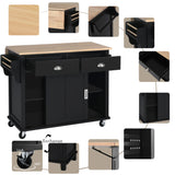 Black Island Kitchen Cart