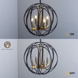 Modern American spherical chandelier -4 bulbs -E12 lamp holder