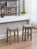Counter Height 26" Bar Stools for Kitchen Counter Backless Faux Leather
