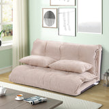 Orisfur. Lazy Sofa Adjustable Folding Futon Sofa Video Gaming Sofa with Two Pillows