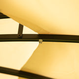 Outdoor Gazebo Steel Fabric Round Soft Top Gazebo Outdoor Patio Dome Gazebo with Removable Curtains