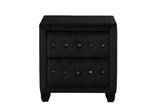 Queen 4 Pc Upholstered Bedroom Set Made With Wood in Black