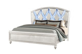 Queen 4 PC LED Bedroom set made with Wood in White