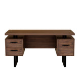 Home Office Computer Desk with Drawers/Hanging Letter-size Files