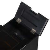 Nightstand, Classic Vintage Livingroom End Table Side Table with USB Ports and One Multifunctional Drawer with cup holders, Espresso