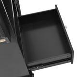 Kitchen Island Cart with Storage Cabinet and Two Locking Wheels, Solid wood Microwave cabinet