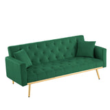 GREEN Convertible Folding Futon Sofa Bed , Sleeper Sofa Couch for Compact Living Space.
